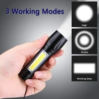 ARMY TOURCH - "Rechargeable Metal Body Torch Light  Ultra Bright & Durable Flashlight" (458) - Small