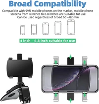 CAR PHONE HOLDER 360 ADJUSTMENT,  Car Phone Holder – 360° Adjustable Mount for Secure & Convenient Viewing (759)
