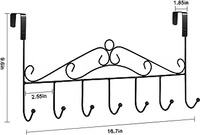 DOOR HANGER METAL ,  Metal Door Hanger – Sturdy Over-the-Door Hook Rack for Space-Saving Storage(1131)