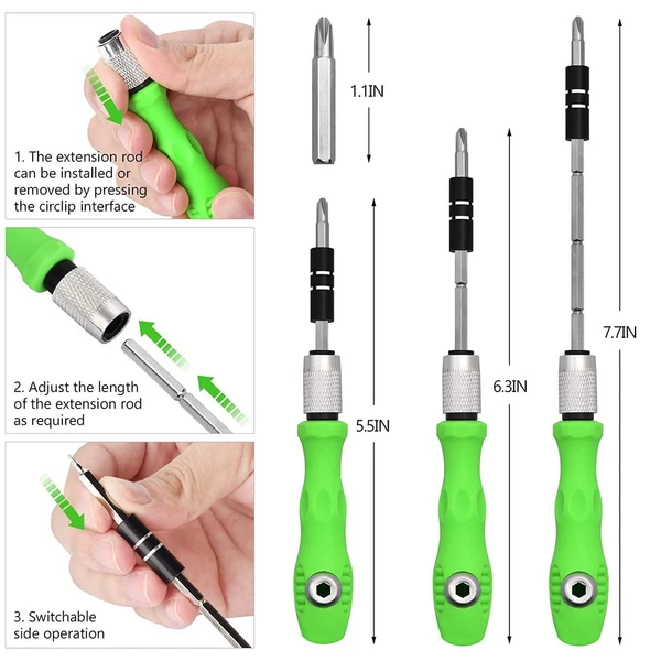 32IN1 SCREW DRIVER SET 32 IN 1 MINI SCREWDRIVER BITS SET WITH MAGNETIC FLEXIBLE EXTENSION ROD