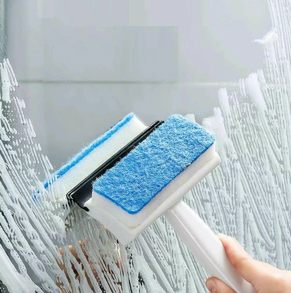 2IN1 GLASS WIPER BRUSH 2 IN 1 GLASS WIPER CLEANING BRUSH MIRROR GROUT TILE CLEANER 