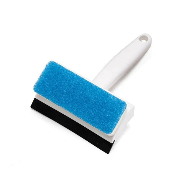 2IN1 GLASS WIPER BRUSH 2 IN 1 GLASS WIPER CLEANING BRUSH MIRROR GROUT TILE CLEANER 