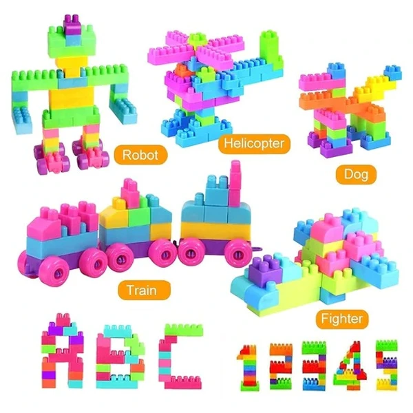 60PCS PLASTIC BLOCKS TOY