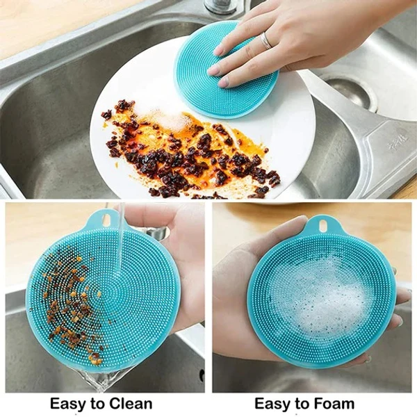 5PCS SILICON DISH SCRUBBER