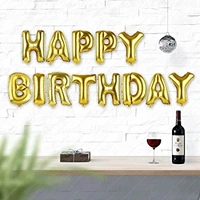 BIRTHDAY FOIL Happy Birthday" Foil Balloons (Pack of 13 Letters, Solid Multi) (801)