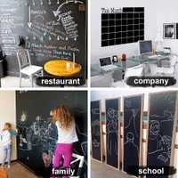 BLACK BOARD STICKER,  Black Board Sticker – Self-Adhesive Chalkboard Wall Sticker with Chalk (840)