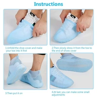 SILICON SHOE COVER - PINK COLOUR- Non-Slip Silicone Rain Reusable Anti Skid Waterproof Fordable Boot Shoe Cover (Large Size / 1 Pair) (1060)
