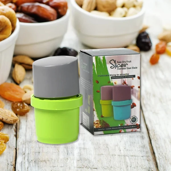 3IN1 DRYFRUIT SLICER PLASTIC DRY FRUIT AND PAPER MILL GRINDER SLICER, CHOCOLATE CUTTER AND BUTTER SLICER WITH 3 IN 1 BLADE, STANDARD, MULTICOLOR