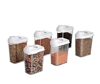 6PCS EASY FLOW CONTAINER 750ML  Plastic Utility Container - 750 ml  (Pack of 6, White) (418)