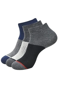 3PCS SOCKS l Men's Cotton Ankle Socks (Multicolour, Free Size)  (662) - Ankle Length, Pack of 3