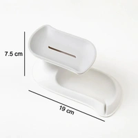 2LAYER SOAP STAND,  2-Layer Soap Stand – Space-Saving & Drainable Design (1143)