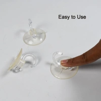 3PCS TRANSPERENT WALL HOOK  TRANSPARENT RUBBER VACUUM SUCKER HOOKS HANGER STRONG SUCTION CUP BATHROOM KITCHEN WINDOW WALL ACCESSORIE. (1066)