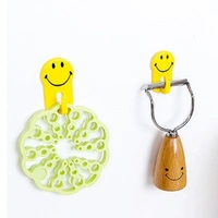 6PCS SMILY HOOK Plastic Self Adhesive Smiley Face Hooks, 1 Kg Load Capacity 6pcs (938)