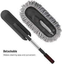 CAR CLEANING DUSTER Super Soft Microfiber Car Duster Exterior with Extendable Handle, Car Brush Duster for Car Cleaning Dusting - Grey (595)