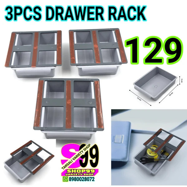 3PCS DRAWER RACK