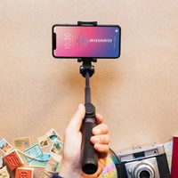 BLUETOOTH SELFIE STICK, Bluetooth Selfie Stick – Wireless & Adjustable for Perfect Shots (1059) - Black