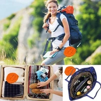 LAUNDRY STORAGE, Foldable Laundry Hamper Mesh Fabric Clothes Basket | Breathable & Lightweight Storage Organizer for Home (795)