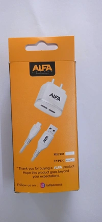 ALFA TYPE C CHARGER,  Alfa Type-C Charger – Fast & Efficient Charging Solution (1104)
