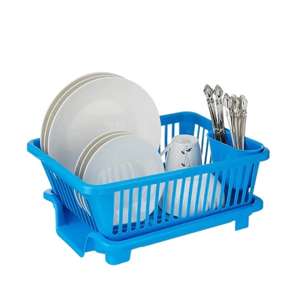 DISH ORGANIZER BASKET PLASTIC SINK DISH DRAINER DRYING RACK 