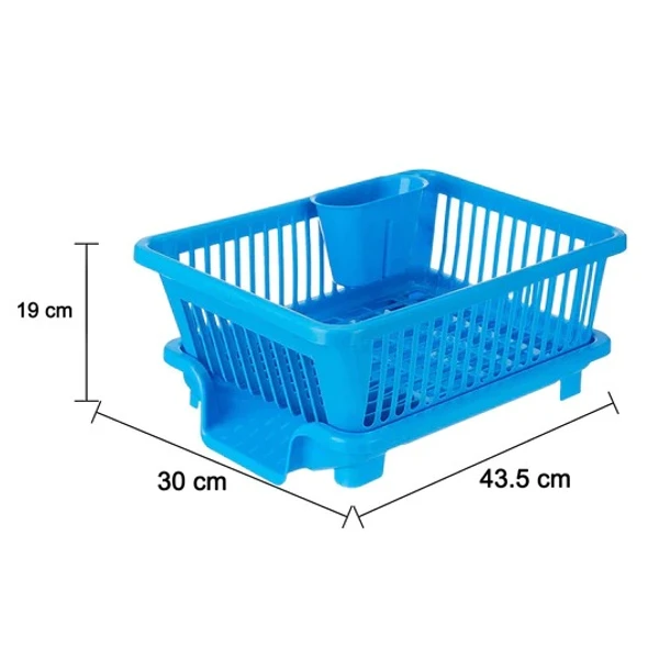 DISH ORGANIZER BASKET PLASTIC SINK DISH DRAINER DRYING RACK 