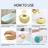 SILICON BATH BRUSH, Silicone Bath Brush – Gentle Exfoliation & Deep Cleansing (1216)