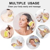 SILICON BATH BRUSH, Silicone Bath Brush – Gentle Exfoliation & Deep Cleansing (1216)