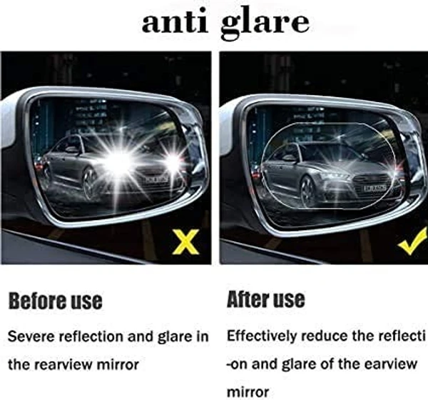 CAR MIRROR ANTI FOG STICKER