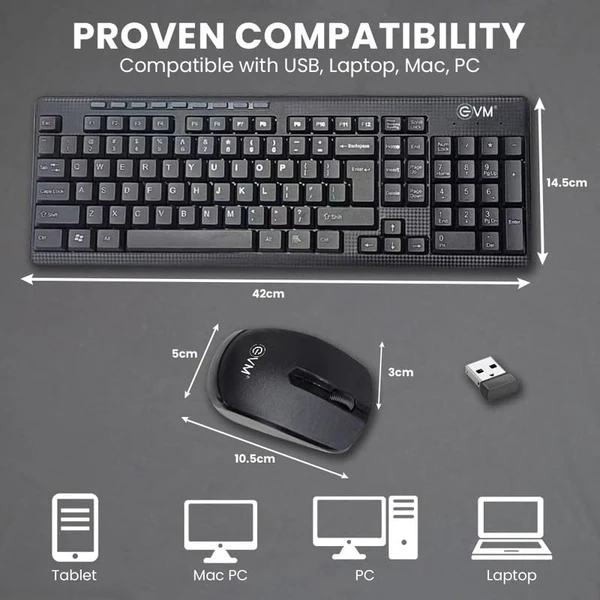 WIRELESS KB MOUSE COMBO - Black