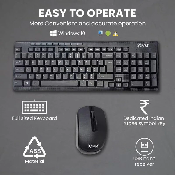 WIRELESS KB MOUSE COMBO - Black