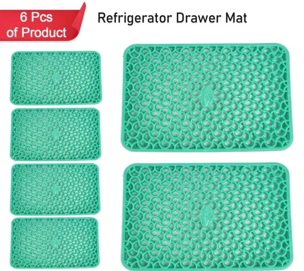 6PCS PVC FRIDGE MAT