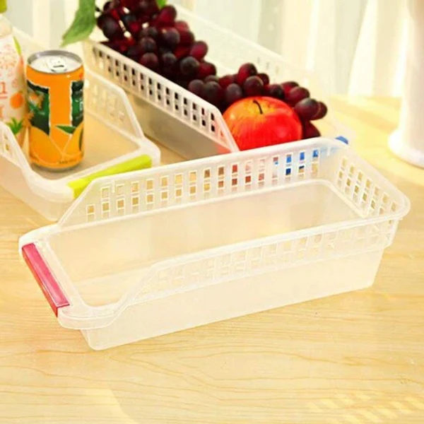 4PCS SPACE SAVER KITCHEN PLASTIC SPACE SAVER ORGANIZER BASKET RACK- 4 PCS