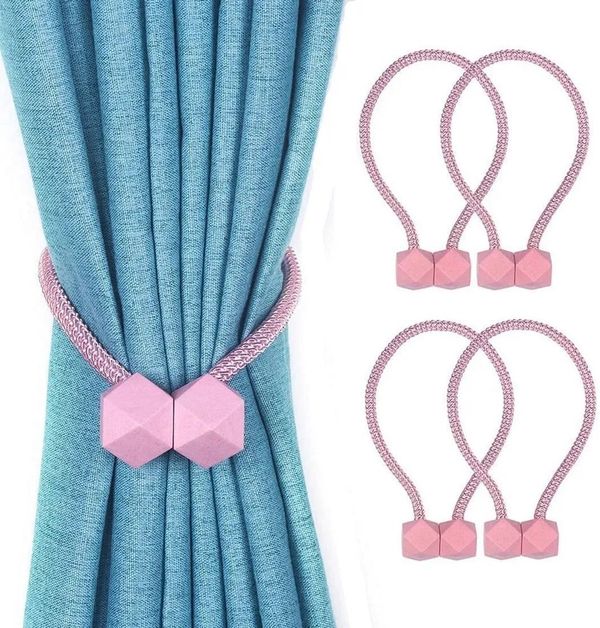 MAGNETIC CURTAIN BUCKLE - Shocking Pink, 2