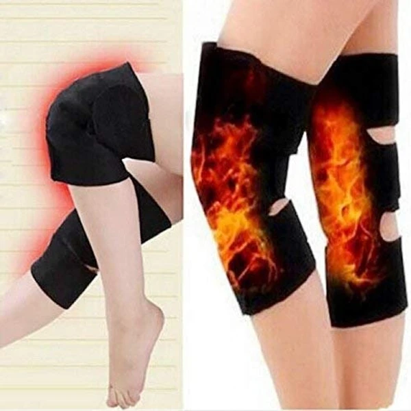 Magnetic Therapy Hot Knee Belt - 1 Pair - Black