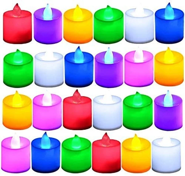 24PCS COLOUR LED DIYA