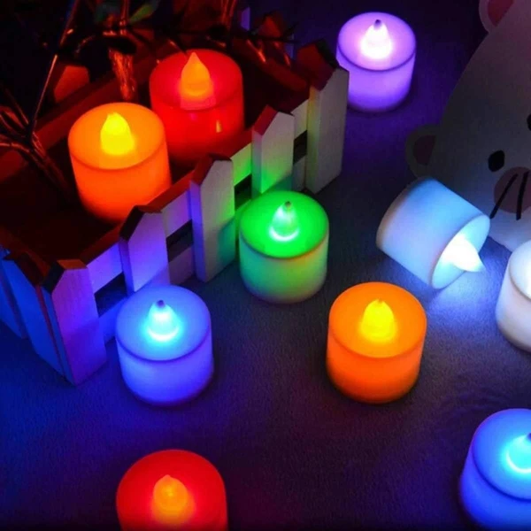 24PCS COLOUR LED DIYA