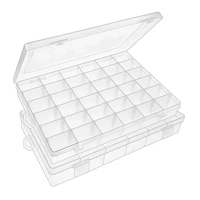36 GRID ORGANIZER BOX,  36-Grid Organizer Box – Multi-Compartment Storage for Jewelry, Crafts & Accessories (1273)