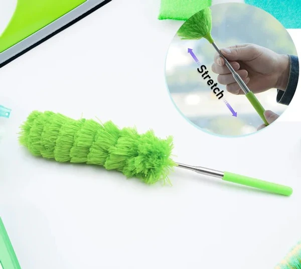 ADJUSTABLE MICROFIBER DUSTER GREEN