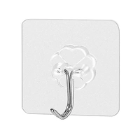 12PCS WALL HOOK ADHESIVE, 12PCS Adhesive Wall Hooks – Strong, Damage-Free Hanging Solution (143)