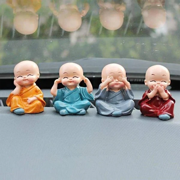 4PCS BUDDHA TOY BABY BUDDHA 4PC AND SHOW PIECE USED FOR HOUSE, OFFICE AND OFFICIAL DECORATIONS ETC.