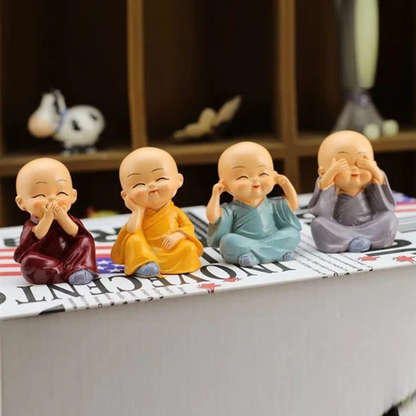 4PCS BUDDHA TOY BABY BUDDHA 4PC AND SHOW PIECE USED FOR HOUSE, OFFICE AND OFFICIAL DECORATIONS ETC.