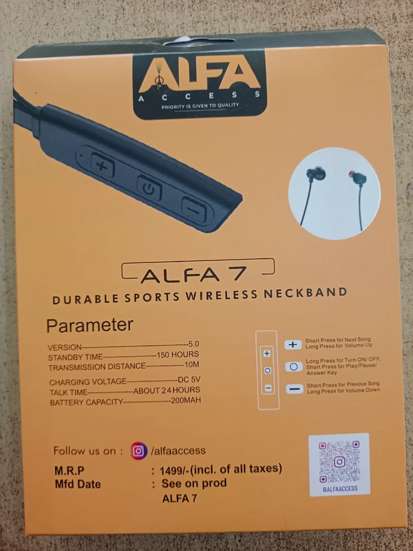 NECKBAND ALFA7 - Black