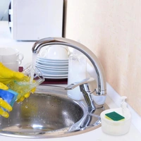 2IN1 SOAP DISPENSOR Dish Soap Dispenser for Kitchen,  One-Handed Dish Soap Pump for Kitchen Sink (1403)