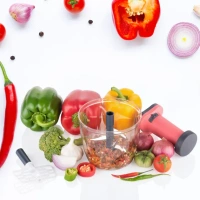 1100ML PUSH CHOPPER, 1100ML Push Chopper - Manual Vegetable Cutter with Stainless Steel Blades(1115)
