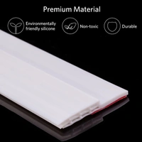 SILICON DOOR STRIP W, 1 Meter White Silicone Door Sealing Strip – Self-Adhesive, Waterproof Weather-Strip for Gaps, Insect & Dust Protection (Pack of 1)(2489)