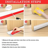 SILICON DOOR STRIP W, 1 Meter White Silicone Door Sealing Strip – Self-Adhesive, Waterproof Weather-Strip for Gaps, Insect & Dust Protection (Pack of 1)(2489)