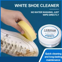 WHITE SHOE CLEANER -  White Shoe Cleaner Cream with Sponge  (546)