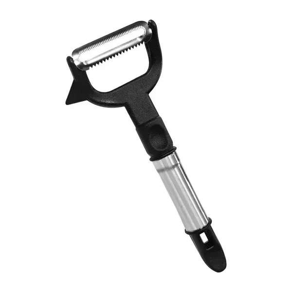 2IN1 VEG. PEELER, 2-in-1 Julienne & Vegetable Peeler | Dual Blade Stainless Steel Kitchen Tool(2486)