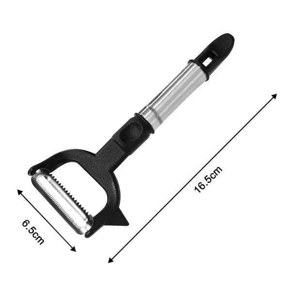 2IN1 VEG. PEELER, 2-in-1 Julienne & Vegetable Peeler | Dual Blade Stainless Steel Kitchen Tool(2486)
