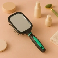HAIR COMB WITH MIRROR, Hair Comb with Mirror – 2-in-1 Portable Grooming Tool(2440)