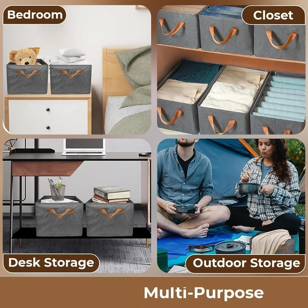 26L STORAGE WITH LID, 26L Storage Bag with Lid | Large Wardrobe Organizer for Clothes, Blankets & Household Storage(2555)